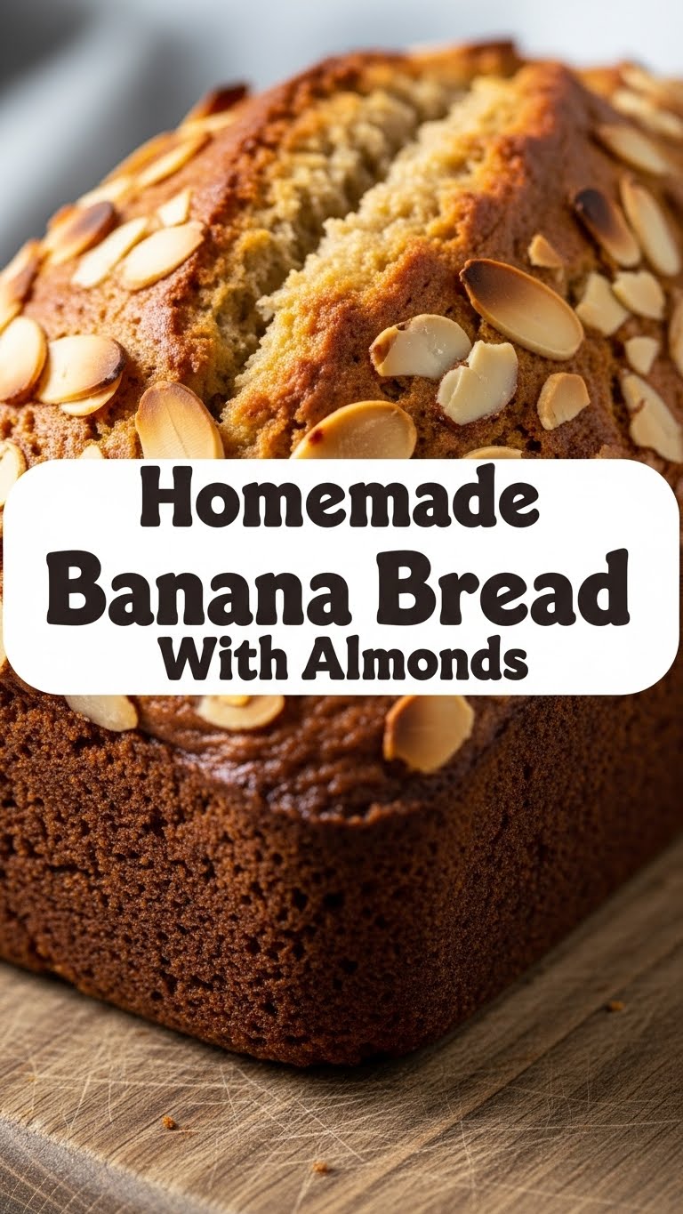 Homemade Banana Bread With Almonds