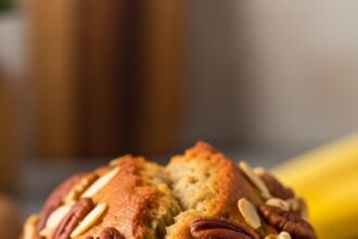 Banana Bread Loaf With Nuts