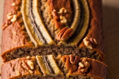 Sliced Banana Bread With Nuts