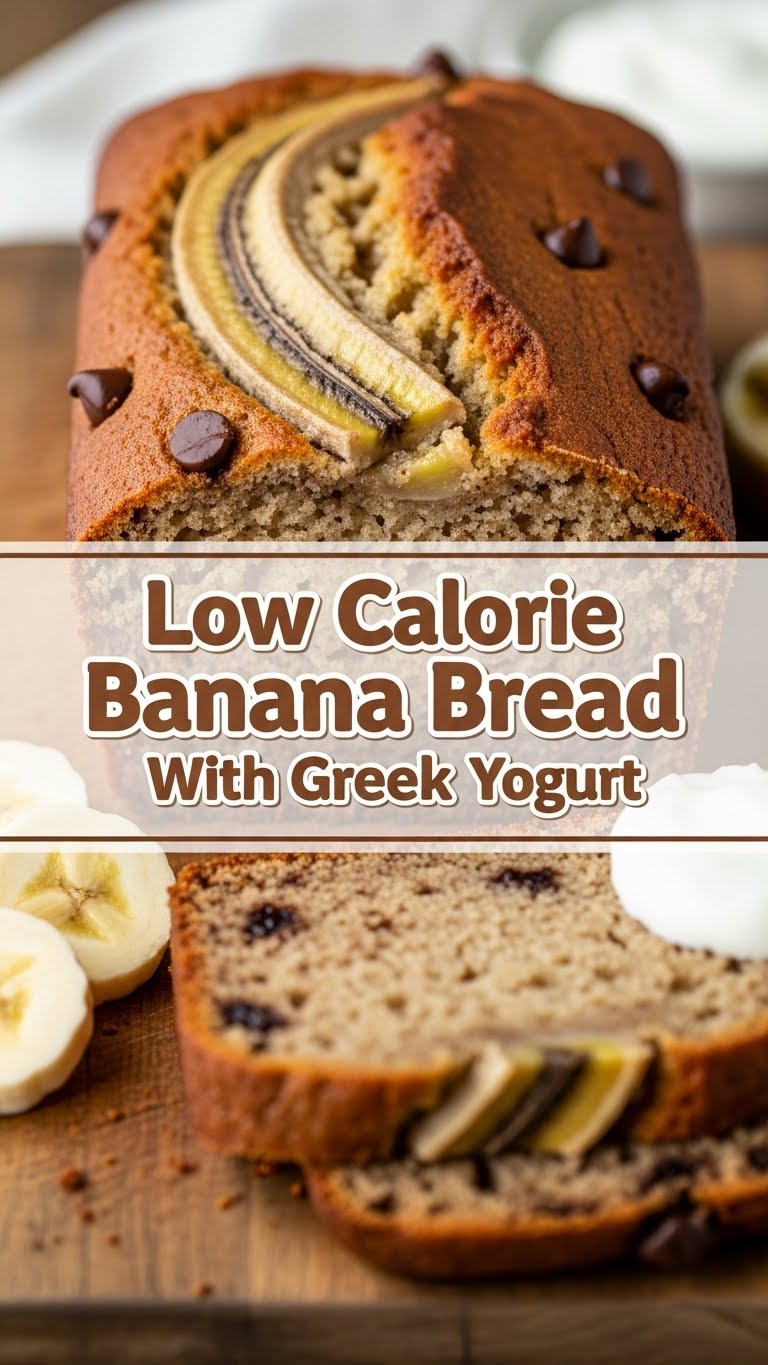 Low Calorie Banana Bread With Greek Yogurt