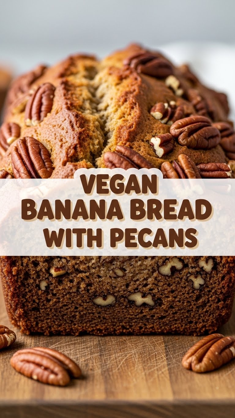 Vegan Banana Bread With Pecans