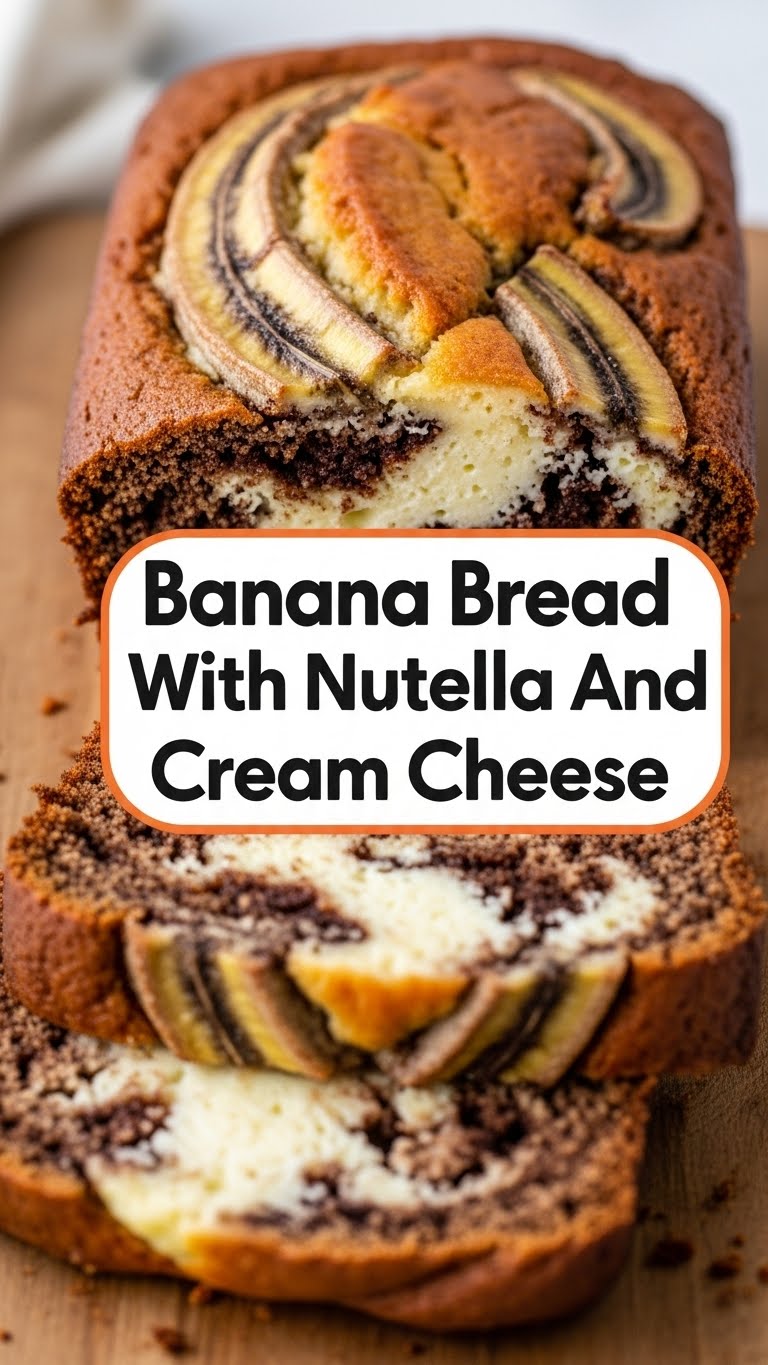 Banana Bread With Nutella And Cream Cheese