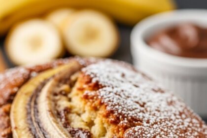 Banana Bread With Nutella And Brown Sugar