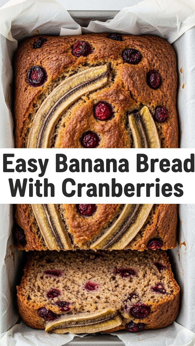 Easy Banana Bread With Cranberries