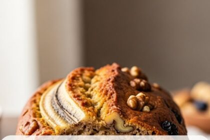 Banana Bread With Nuts And Berries