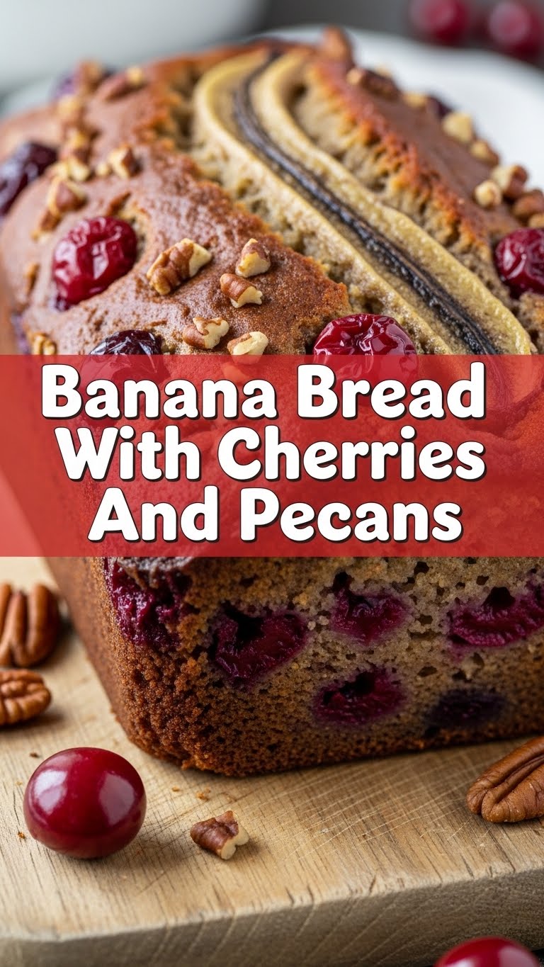 Banana Bread With Cherries And Pecans