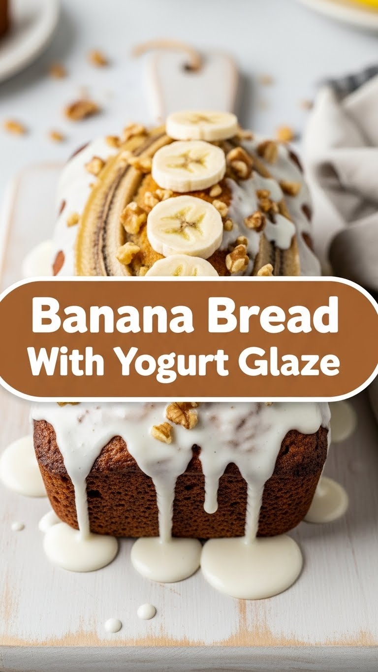 Banana Bread With Yogurt Glaze