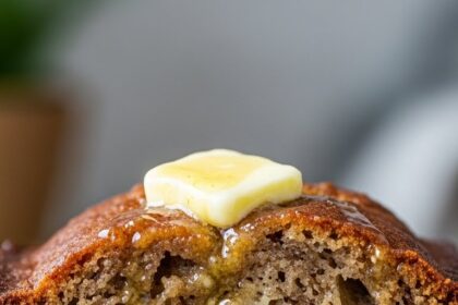 Banana Bread Slice With Butter