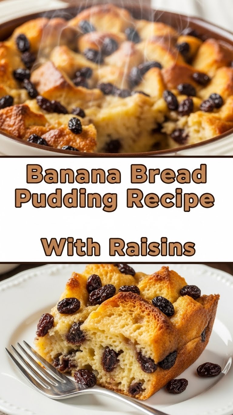 Banana Bread Pudding Recipe With Raisins