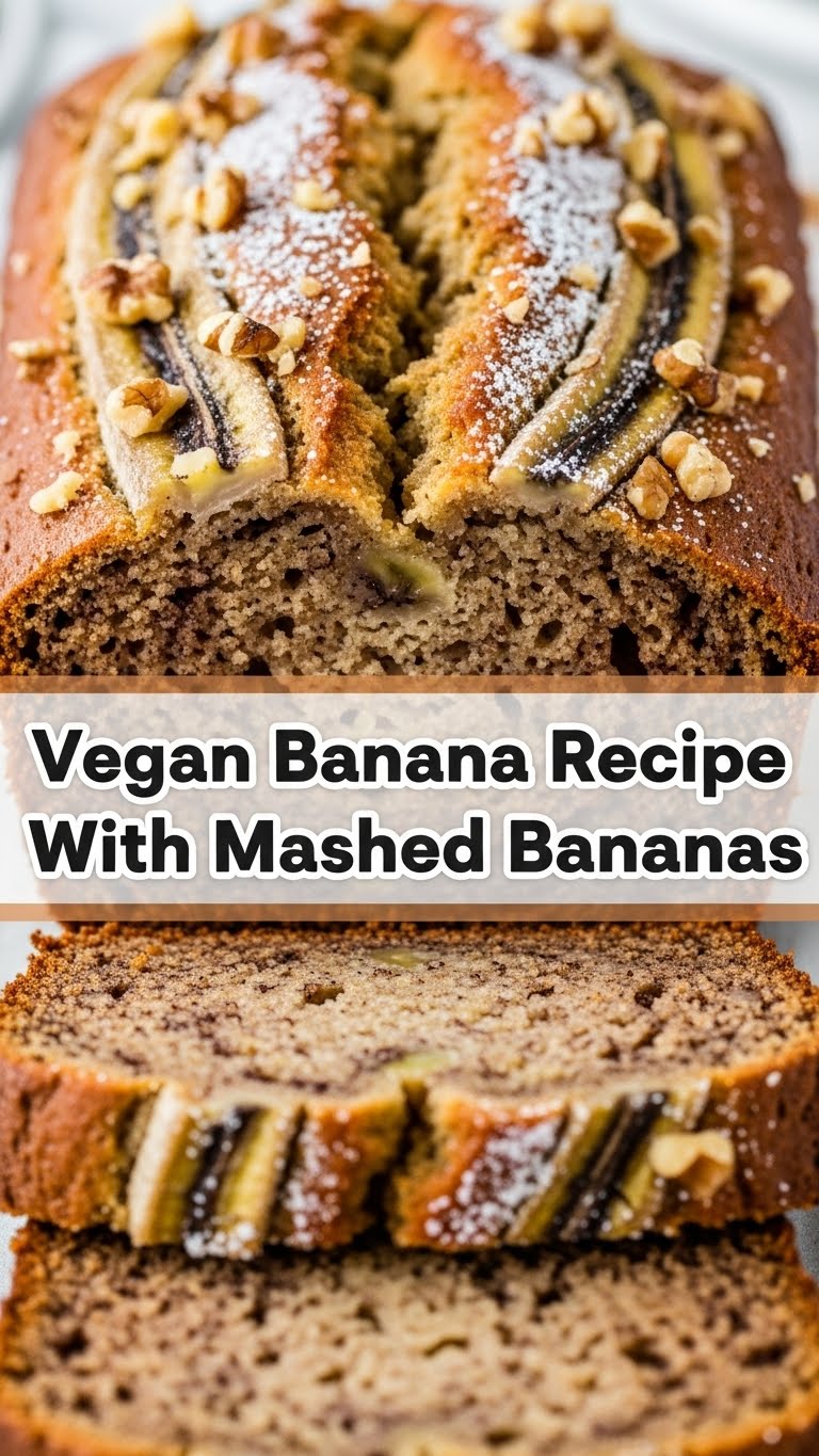 Vegan Banana Bread Recipe With Mashed Bananas