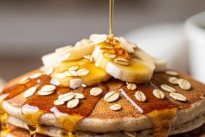 Banana Bread Pancakes With Oats