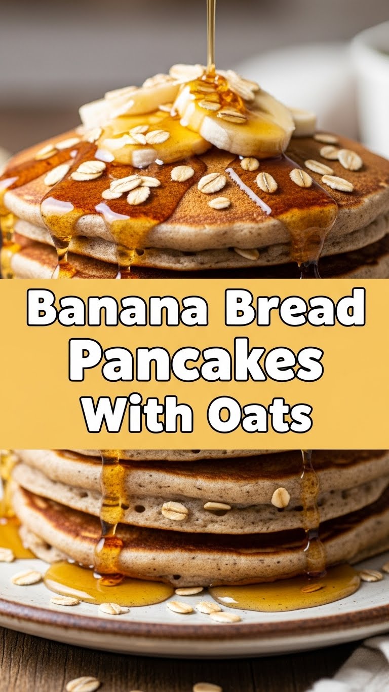 Banana Bread Pancakes With Oats
