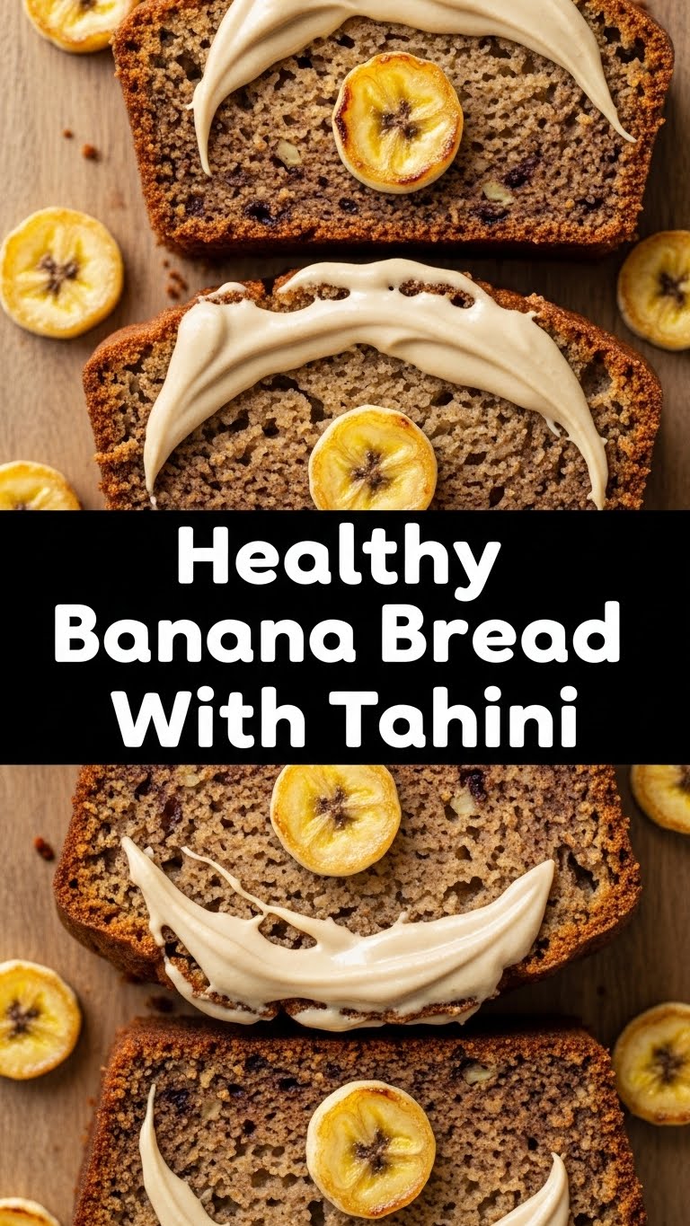 Healthy Banana Bread With Tahini