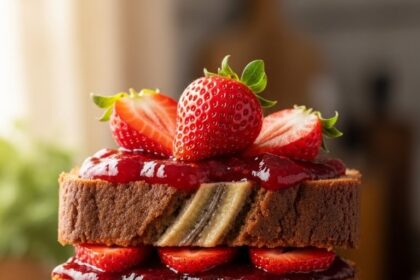 Banana Bread With Strawberry Preserves