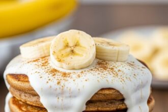 Banana Bread Pancakes With Yogurt