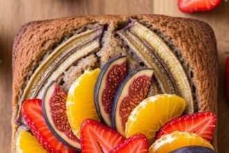 Banana Bread With Fruit Slices