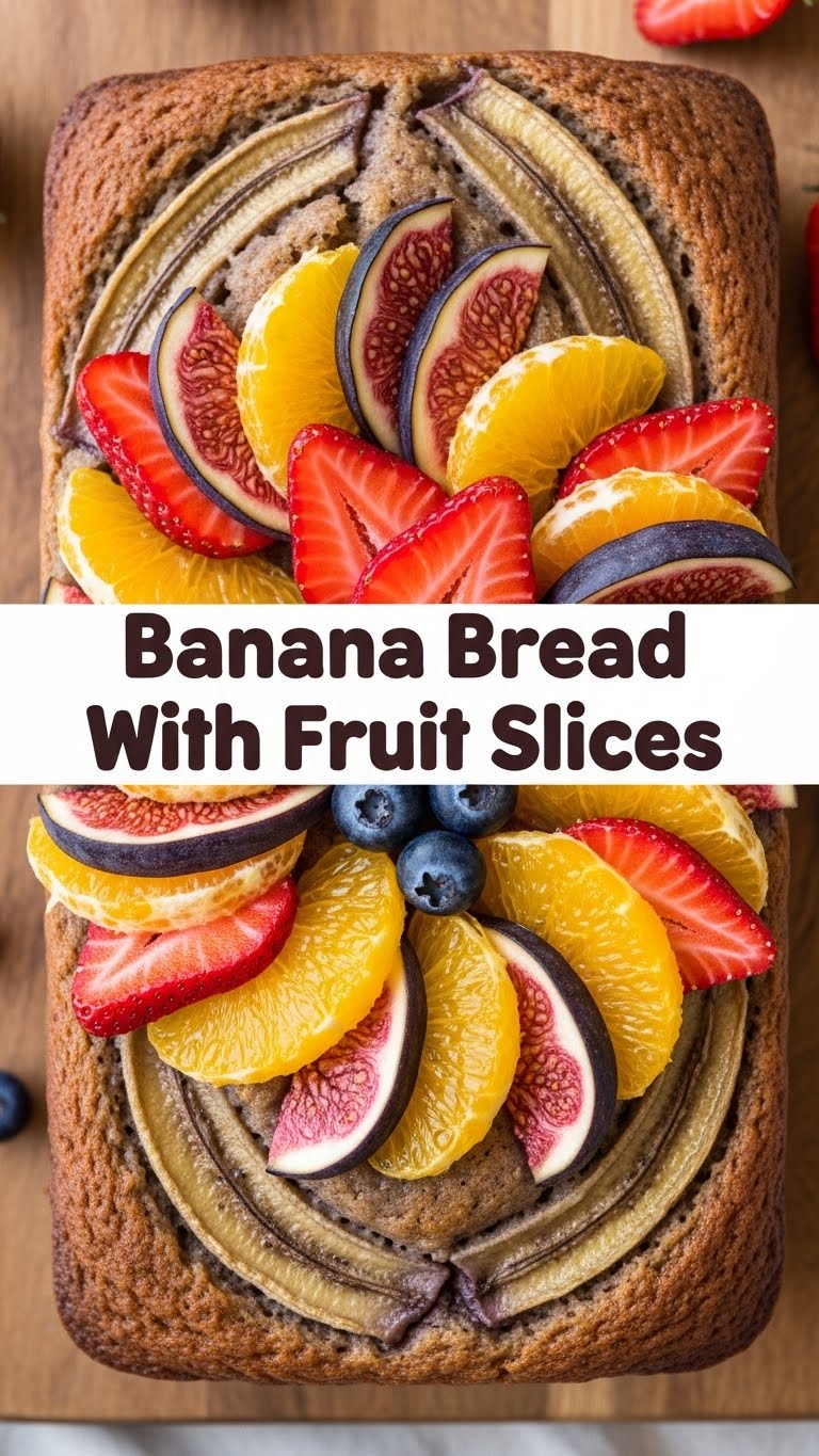 Banana Bread With Fruit Slices