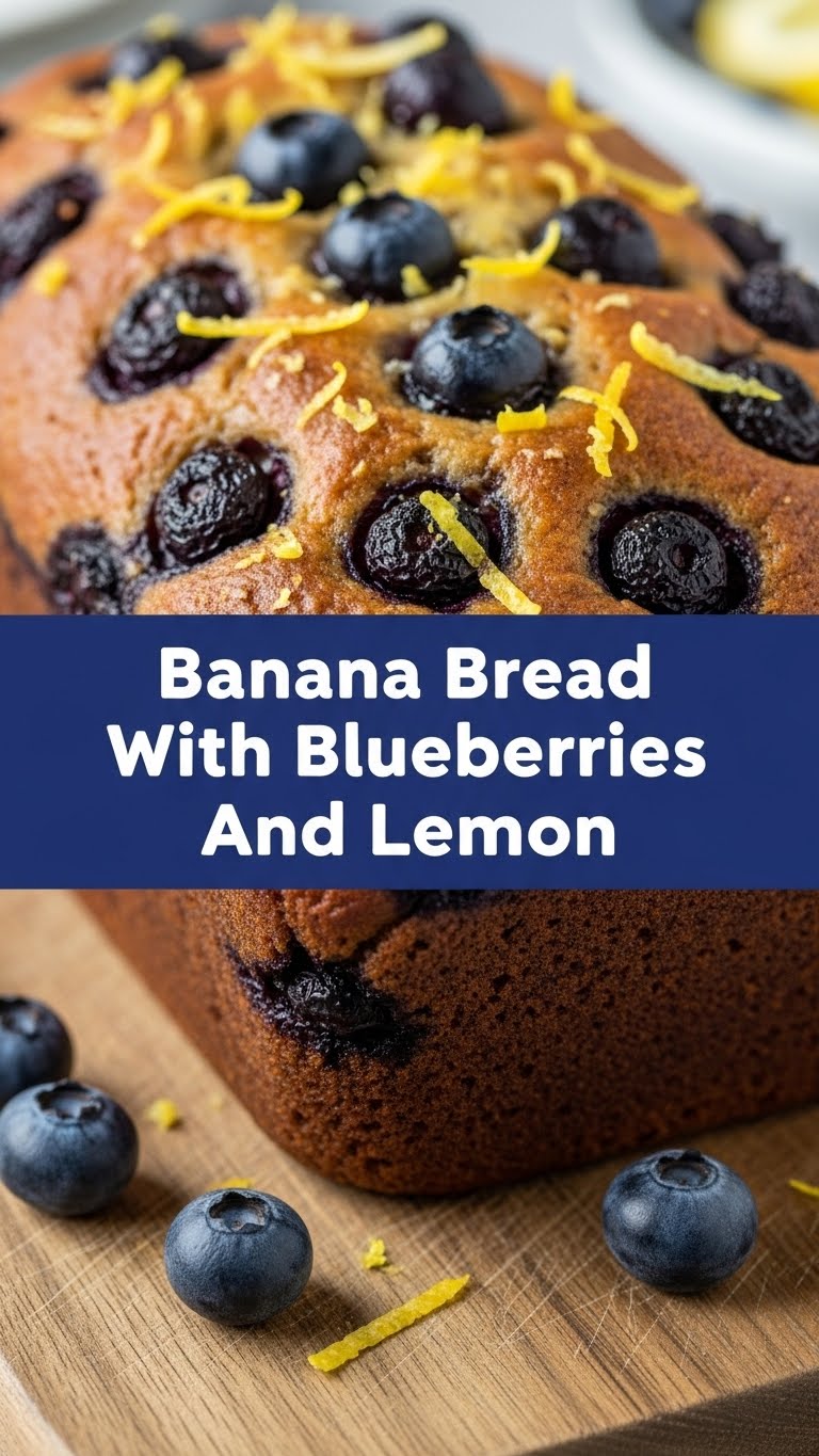 Banana Bread With Blueberries And Lemon