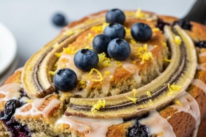 Banana Bread With Blueberries And Lemon Juice