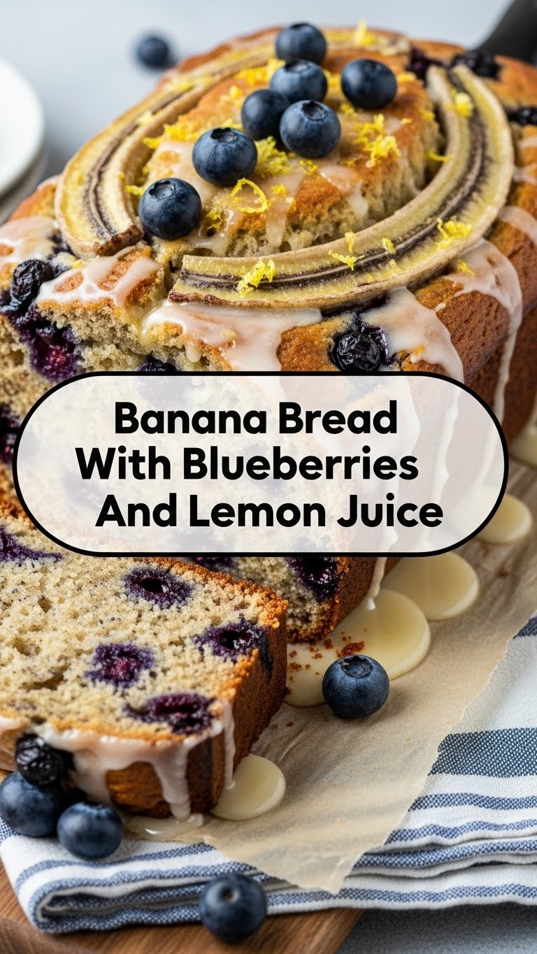 Banana Bread With Blueberries And Lemon Juice