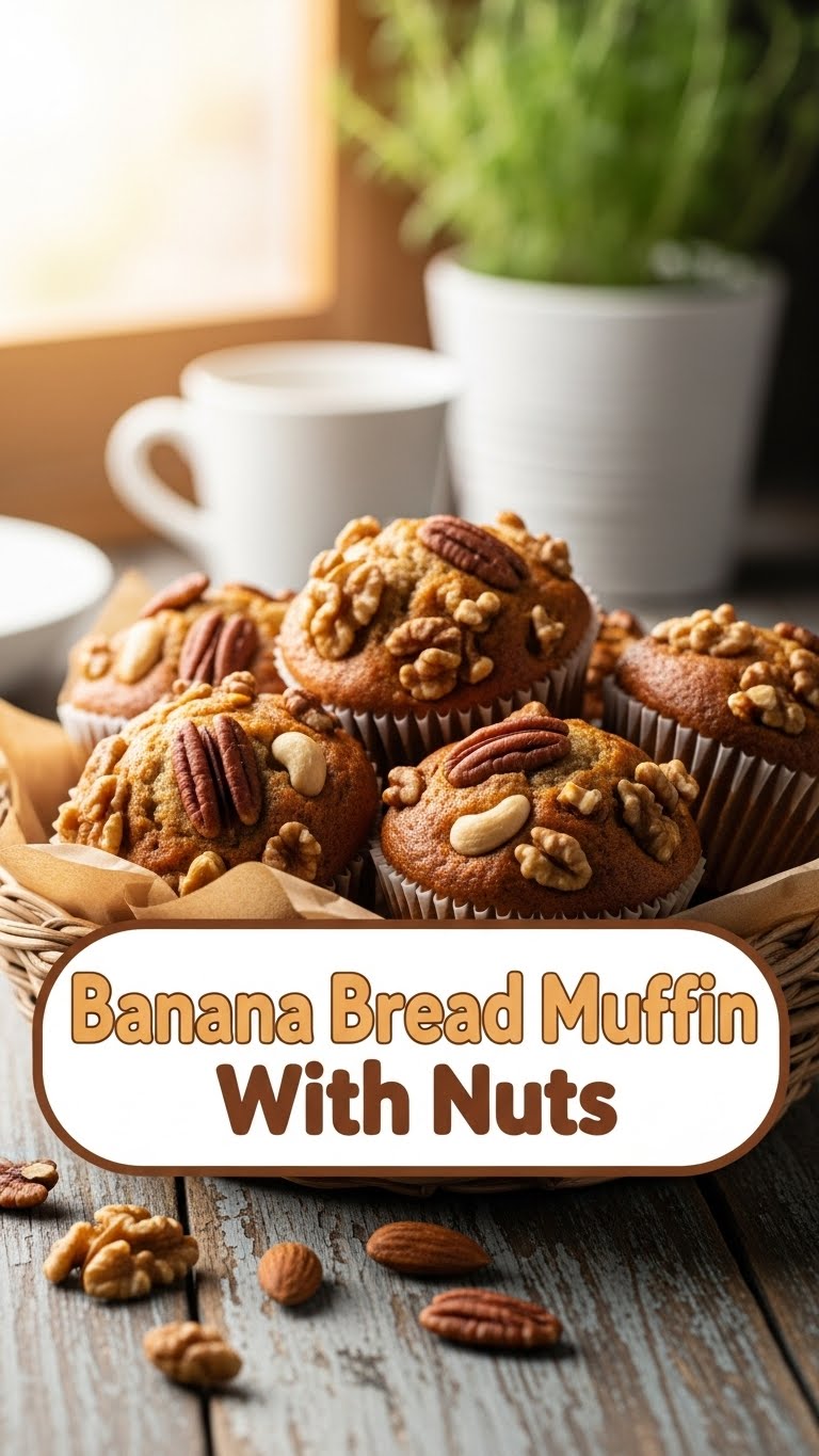 Banana Bread Muffin With Nuts