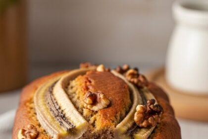 Banana Bread With Walnuts And Bananas