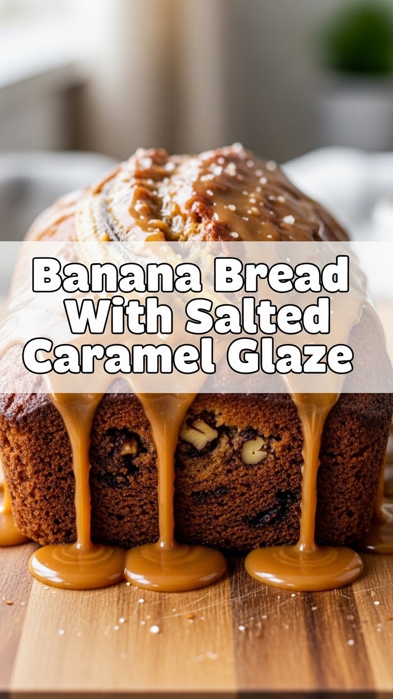 Banana Bread With Salted Caramel Glaze