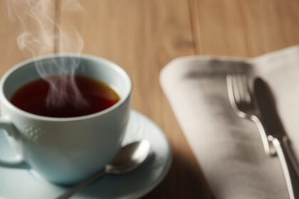 Homemade Banana Bread With Tea