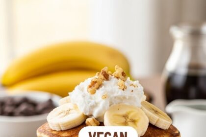 Vegan Banana Bread Pancakes With Chocolate Chunks