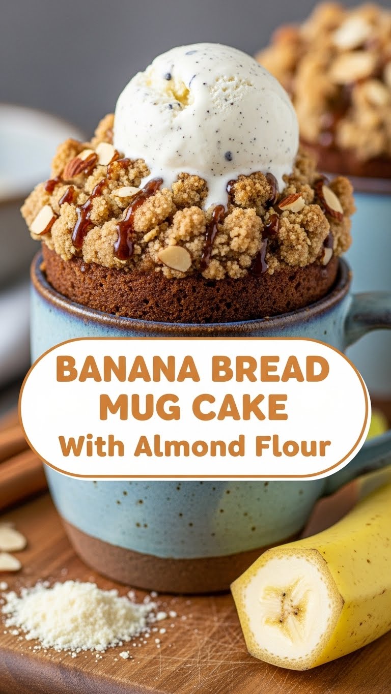 Banana Bread Mug Cake With Almond Flour