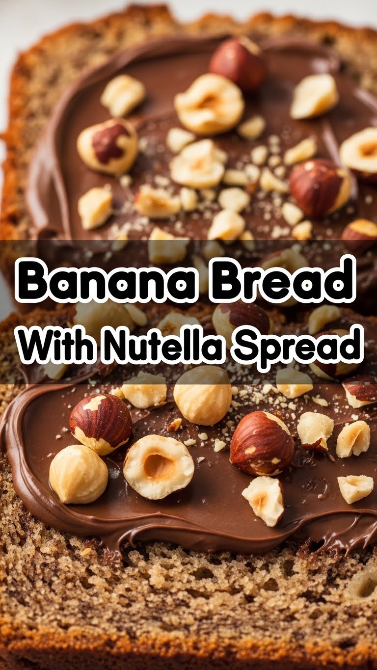 Banana Bread With Nutella Spread