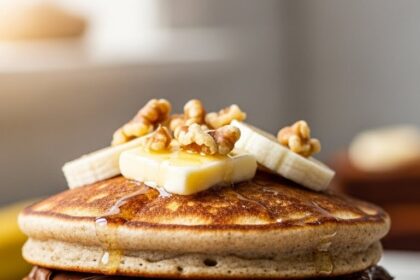 Banana Bread Pancakes With Nutella