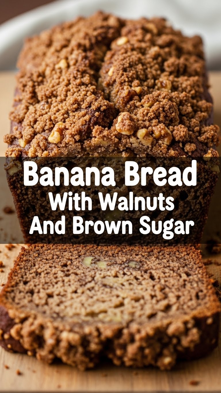 Banana Bread With Walnuts And Brown Sugar