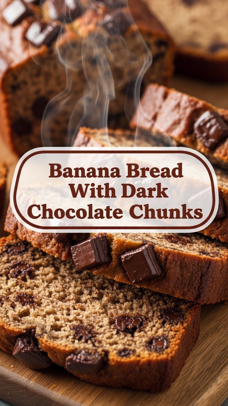Banana Bread With Dark Chocolate Chunks
