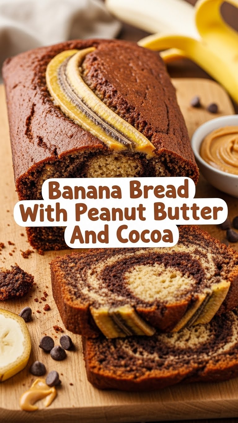Banana Bread With Peanut Butter And Cocoa