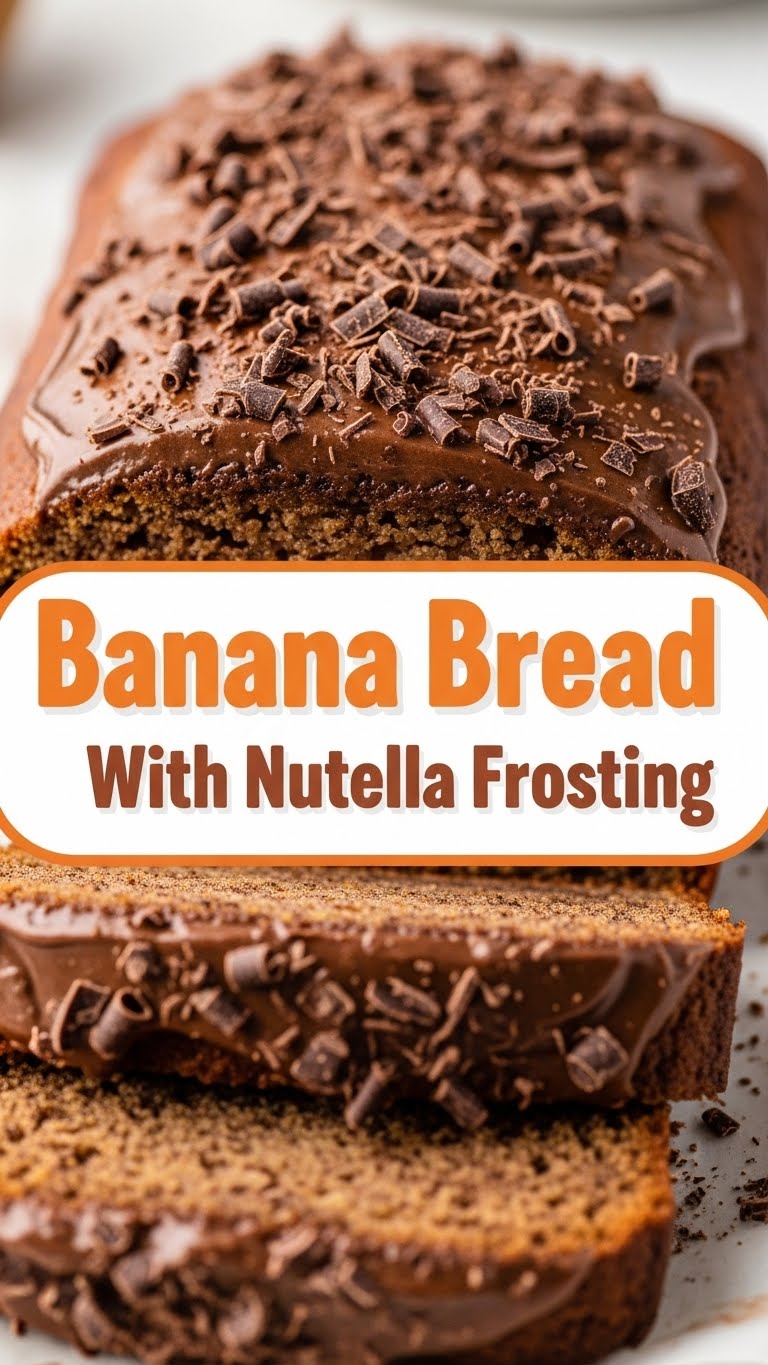 Banana Bread With Nutella Frosting