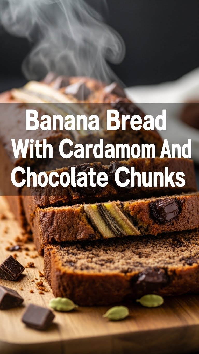Banana Bread With Cardamom And Chocolate Chunks