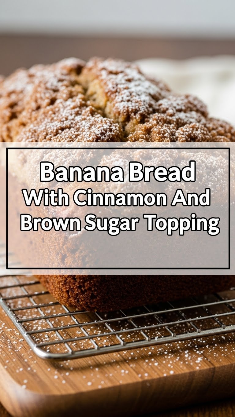 Banana Bread With Cinnamon And Brown Sugar Topping