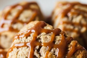 Banana Bread Scones With Brown Sugar Glaze