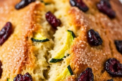 Zucchini Bread With Cranberries