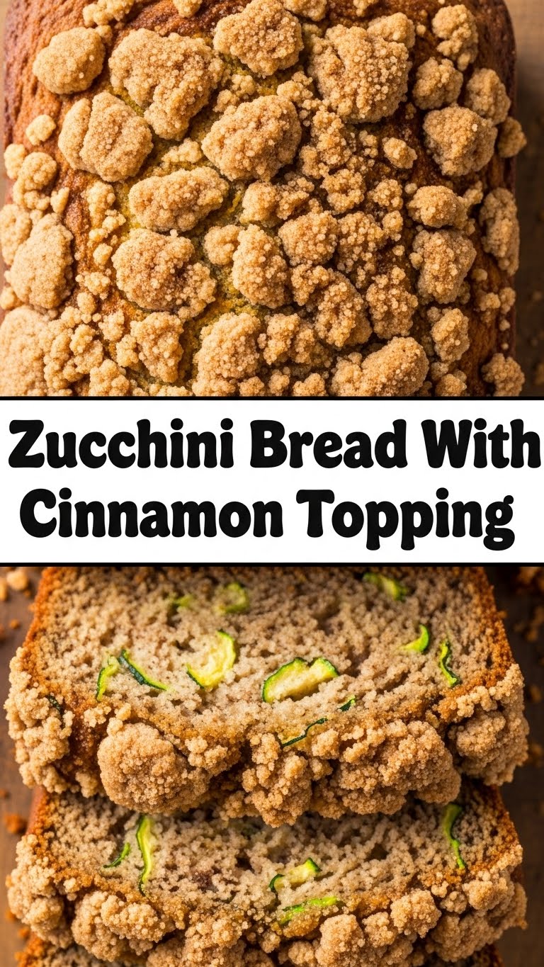 Zucchini Bread With Cinnamon Topping