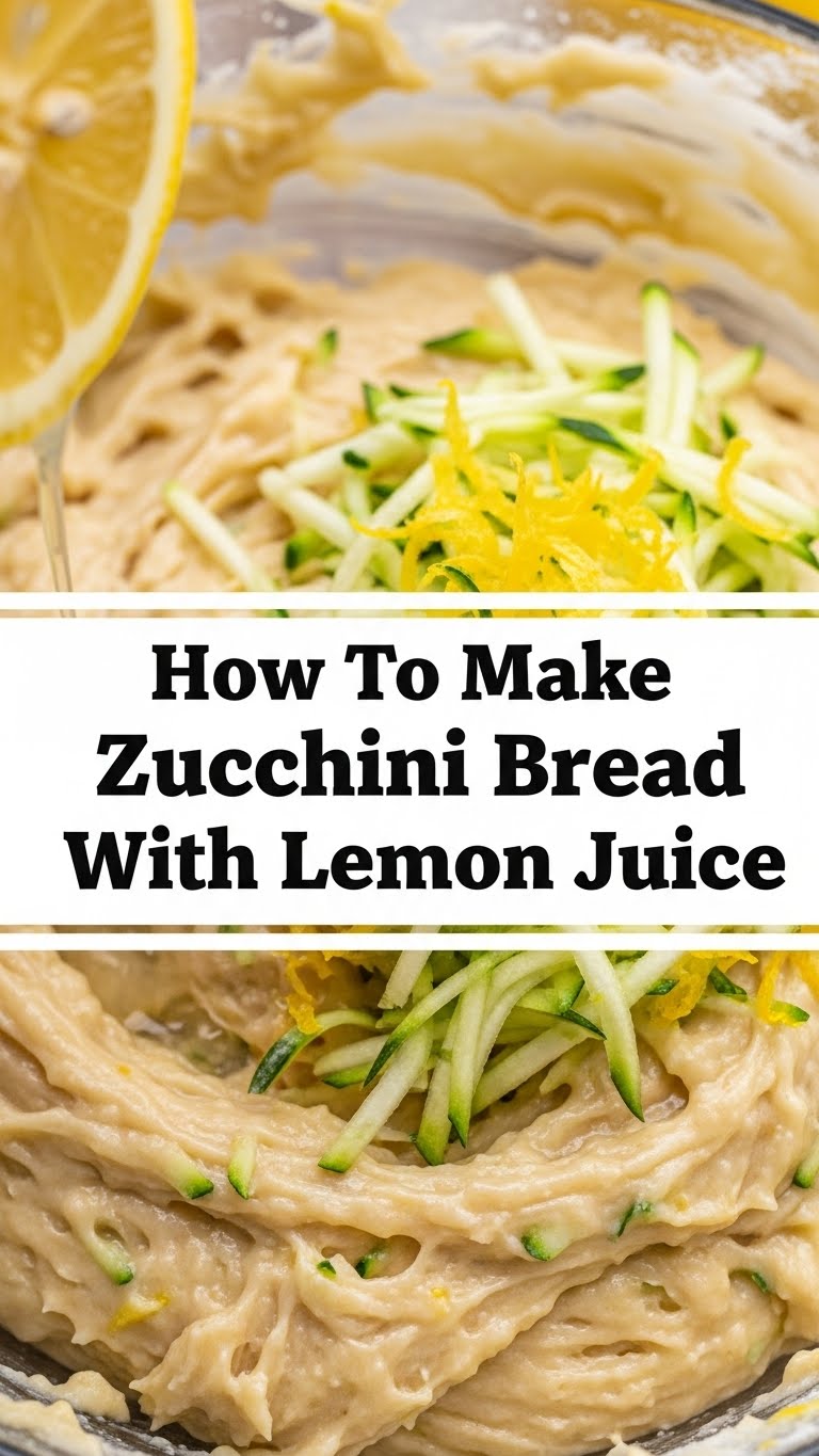 How To Make Zucchini Bread With Lemon Juice