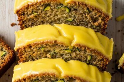 Zucchini Bread With Lemon Icing
