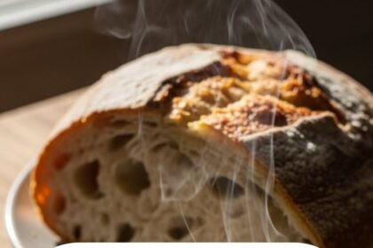 Bowl Of Zucchini Soup With Bread