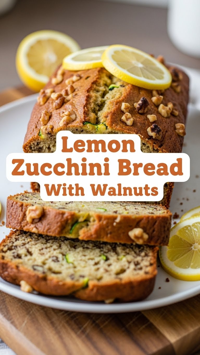 Lemon Zucchini Bread With Walnuts