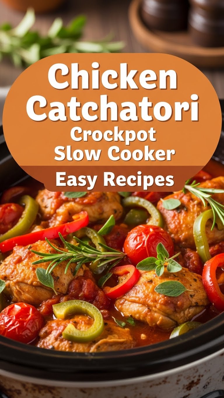 Chicken Catchatori Crockpot Slow Cooker Easy Recipes