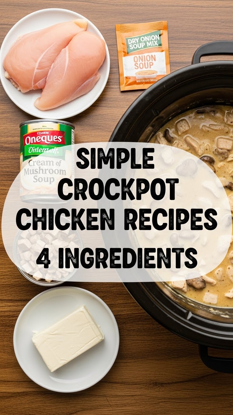 Simple Crockpot Chicken Recipes 4 Ingredients