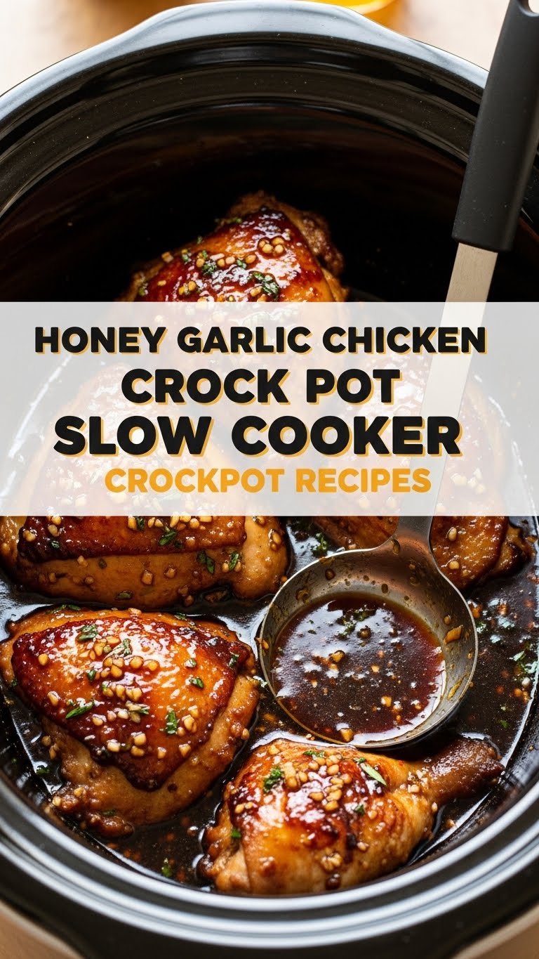 Honey Garlic Chicken Crock Pot Slow Cooker Crockpot Recipes