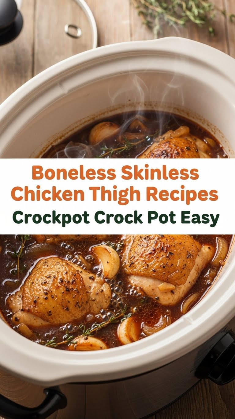 Boneless Skinless Chicken Thigh Recipes Crockpot Crock Pot Easy
