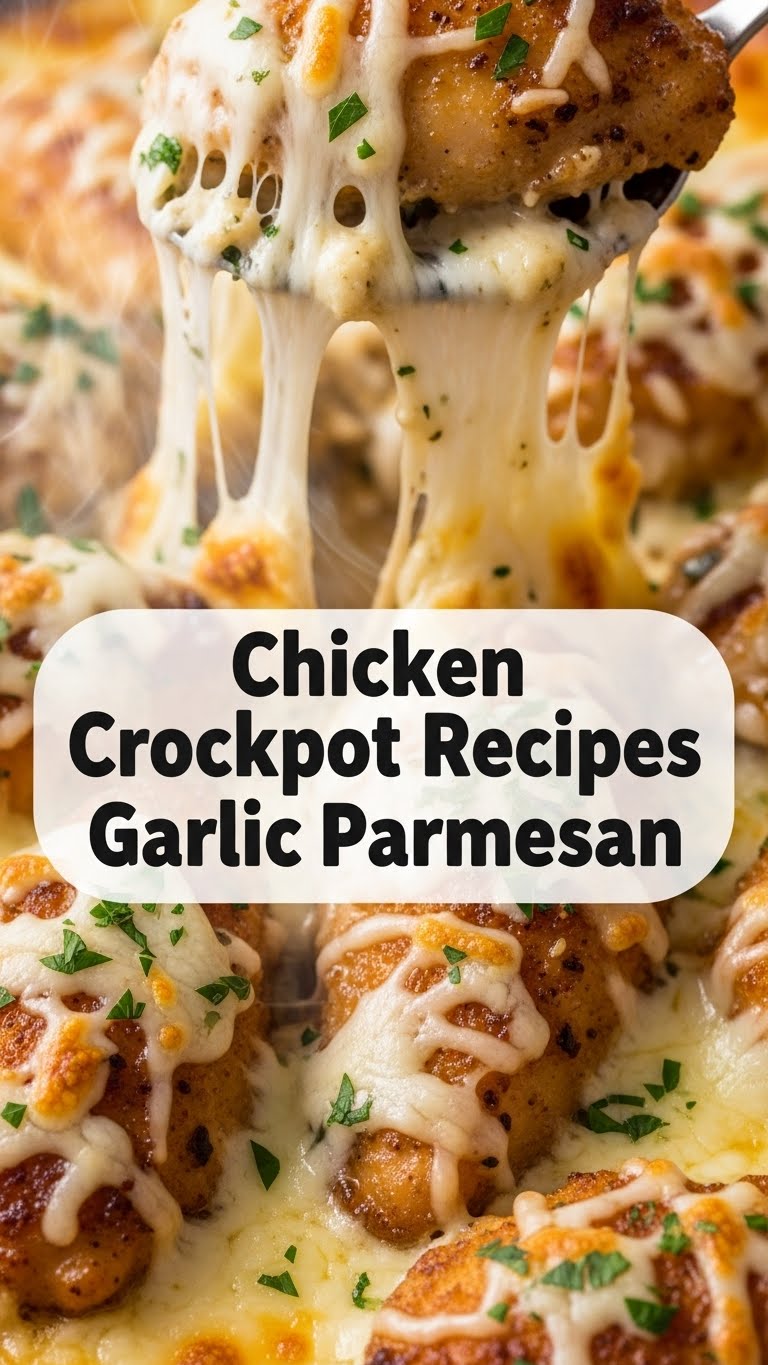 Chicken Crockpot Recipes Garlic Parmesan